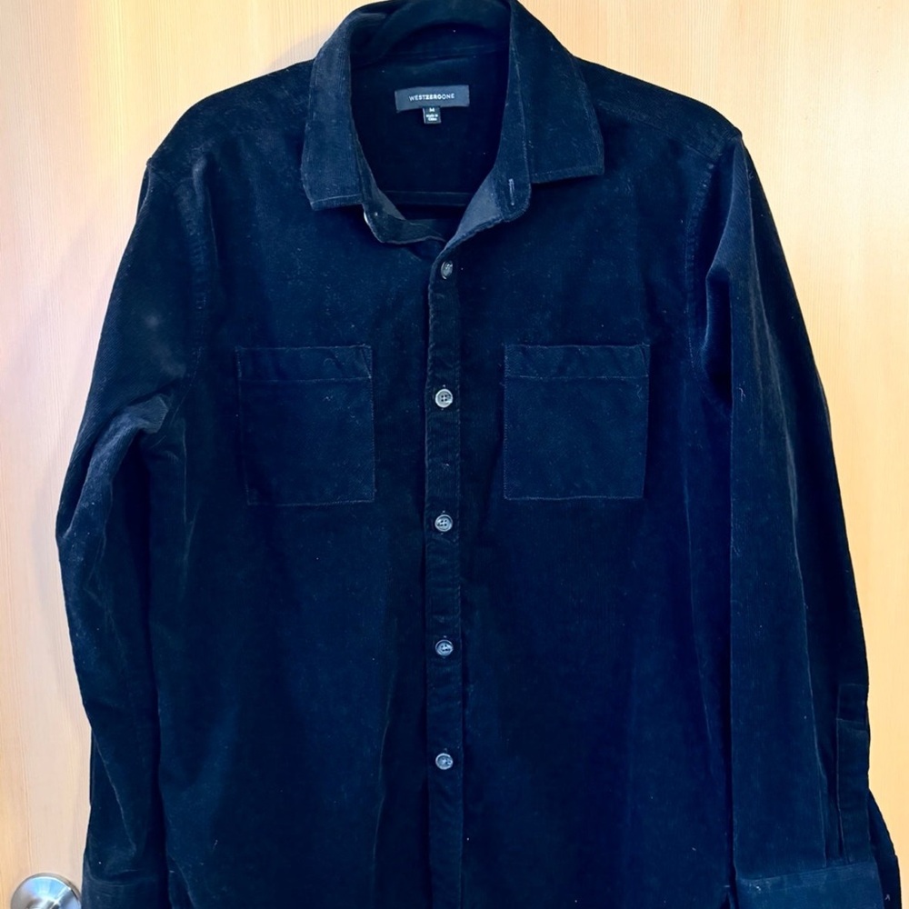 Cotton On Men's Black Corduroy Shirt Jacket
